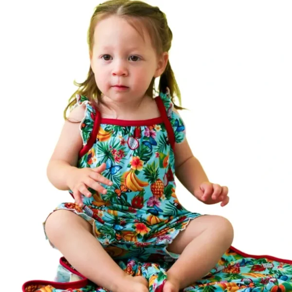 Tropical Fruit Bubble Romper - CaringForTots - Professional Baby and Children's Products | Caring for Growth, Caring for Every Moment* Rompers - Bubble