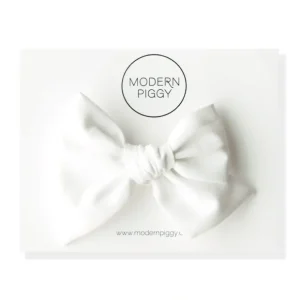 True White | Oversized Hand-tied Bow - CaringForTots - Professional Baby and Children's Products | Caring for Growth, Caring for Every Moment* Hand-tied bow