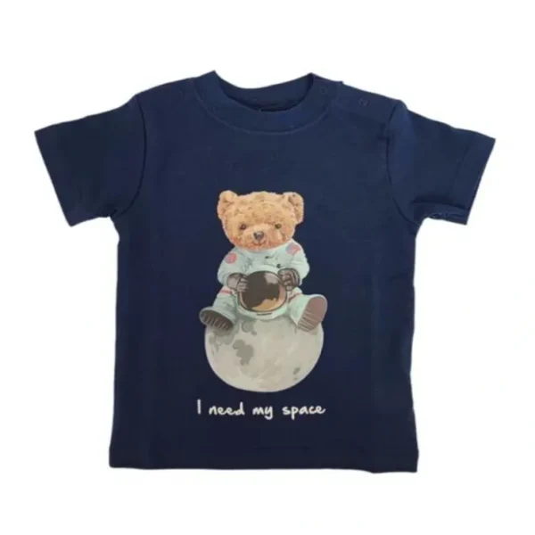 T-shirt Pima "i Need My Space", Blue - CaringForTots - Professional Baby and Children's Products | Caring for Growth, Caring for Every Moment* Tees - Short Sleeve