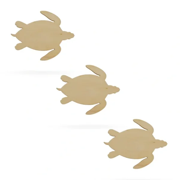 Shop All | 3 Turtles Unfinished Wooden Shapes Craft Cutouts Diy Unpainted 3d Plaques 4 Inches - CaringForTots - Professional Baby and Children's Products | Caring for Growth, Caring for Every Moment