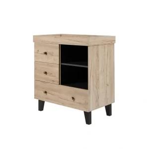 Tutti Bambini Como Chest Changer - Distressed Oak/Slate Grey - CaringForTots - Professional Baby and Children's Products | Caring for Growth, Caring for Every Moment* Chests