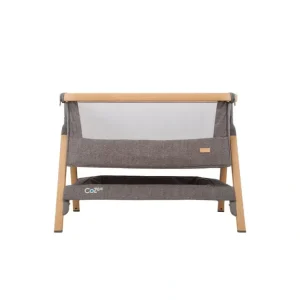 Tutti Bambini CoZee Bedside Crib - Oak and Charcoal - CaringForTots - Professional Baby and Children's Products | Caring for Growth, Caring for Every Moment* Bedside Cribs