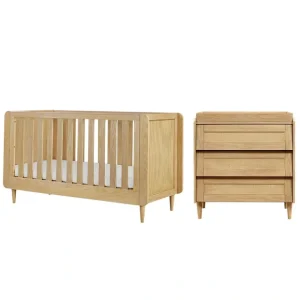 Tutti Bambini Japandi 2 Piece Room Set - Light Oak - CaringForTots - Professional Baby and Children's Products | Caring for Growth, Caring for Every Moment* Nursery Sets