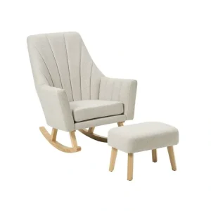 Tutti Bambini Jonah Rocking Chair + Foot Stool - Pebble - CaringForTots - Professional Baby and Children's Products | Caring for Growth, Caring for Every Moment* Feeding Chairs