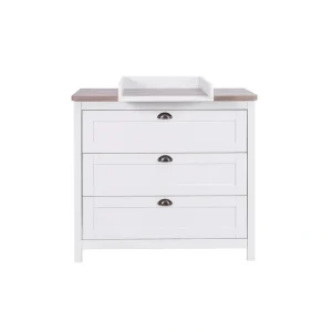 Tutti Bambini Verona Chest Changer - White/Oak - CaringForTots - Professional Baby and Children's Products | Caring for Growth, Caring for Every Moment* Chests