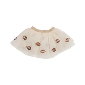 Tutu Skirt - Footballs Oatmeal - CaringForTots - Professional Baby and Children's Products | Caring for Growth, Caring for Every Moment* Skirts