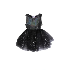 Tutu Tinkerbell Glitter Black Tulle Moon And Stars - CaringForTots - Professional Baby and Children's Products | Caring for Growth, Caring for Every Moment* One-Pieces