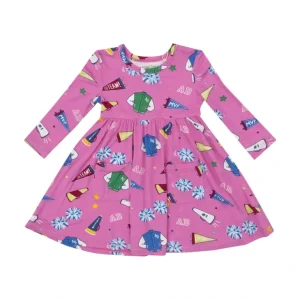 Twirly L/s Dress - Varsity Cheer - CaringForTots - Professional Baby and Children's Products | Caring for Growth, Caring for Every Moment* Dresses - Twirl