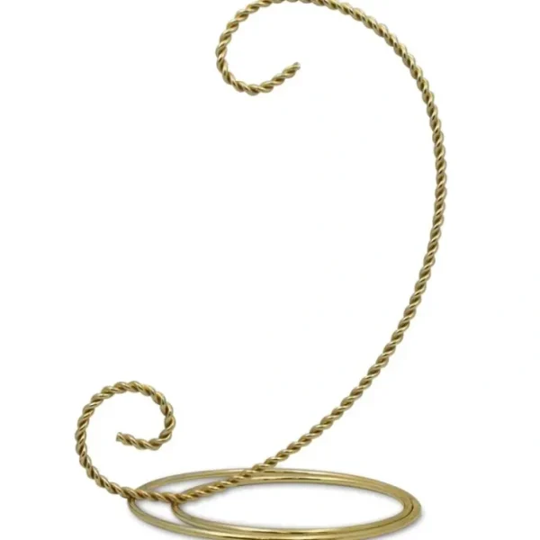 Twisted Wire Double Round Base Gold Tone Metal Ornament Stand Display Holder 7 Inches Tall - CaringForTots - Professional Baby and Children's Products | Caring for Growth, Caring for Every Moment* Ornaments