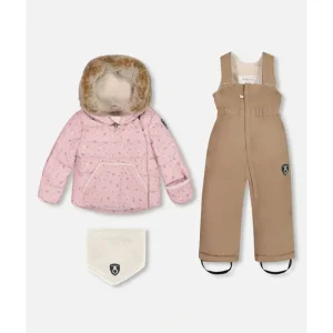 Two Piece Baby Snowsuit Rose Printed Mini Flowers by Deux par Deux - CaringForTots - Professional Baby and Children's Products | Caring for Growth, Caring for Every Moment* Snowsuits