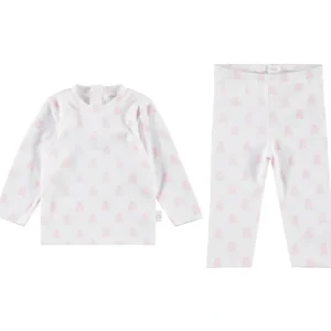Clothing | Two Piece Set - Teddy Bear Pink - CaringForTots - Professional Baby and Children's Products | Caring for Growth, Caring for Every Moment