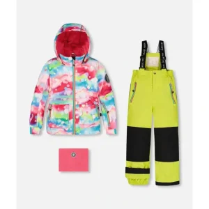 Two Piece Snowsuit Printed Bubbles And Lime by Deux par Deux - CaringForTots - Professional Baby and Children's Products | Caring for Growth, Caring for Every Moment* Snowsuits
