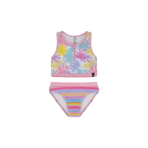Two Piece Swimsuit Palm Leaf Pastel Print - CaringForTots - Professional Baby and Children's Products | Caring for Growth, Caring for Every Moment* One-Pieces