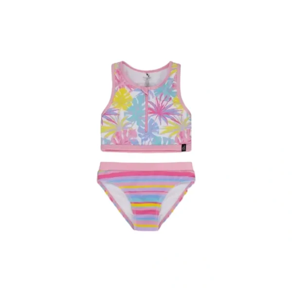 Two Piece Swimsuit Palm Leaf Pastel Print - CaringForTots - Professional Baby and Children's Products | Caring for Growth, Caring for Every Moment* One-Pieces