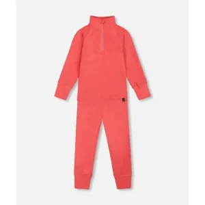 Two Piece Thermal Underwear Set Coral by Deux par Deux - CaringForTots - Professional Baby and Children's Products | Caring for Growth, Caring for Every Moment* Winter Accessories