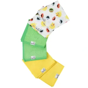 Ultra Soft 6 Pack Washcloths - Sesame Scribbles - CaringForTots - Professional Baby and Children's Products | Caring for Growth, Caring for Every Moment* Other