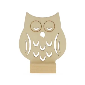 Unfinished Standing Wooden Owl Shape Cutout Diy Craft 3.75 Inches - CaringForTots - Professional Baby and Children's Products | Caring for Growth, Caring for Every Moment* Cutouts
