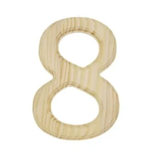Unfinished Unpainted Wooden Number 8 (eight) 6 Inches - CaringForTots - Professional Baby and Children's Products | Caring for Growth, Caring for Every Moment* Numbers