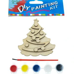 Unfinished Wooden Christmas Tree Ornament Cutout Diy Craft Kit - CaringForTots - Professional Baby and Children's Products | Caring for Growth, Caring for Every Moment* Christmas Trees