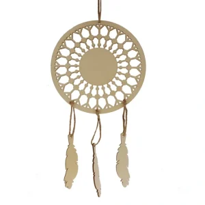 Unfinished Wooden Dream Catcher Cutout Diy Craft 7.8 Inches - CaringForTots - Professional Baby and Children's Products | Caring for Growth, Caring for Every Moment* Cutouts