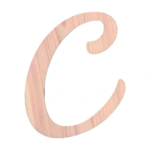 Unfinished Wooden Playball Italic Letter C (6.25 Inches) - CaringForTots - Professional Baby and Children's Products | Caring for Growth, Caring for Every Moment* Letters