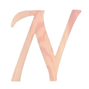 Unfinished Wooden Playball Italic Letter N (6.25 Inches) - CaringForTots - Professional Baby and Children's Products | Caring for Growth, Caring for Every Moment* Letters