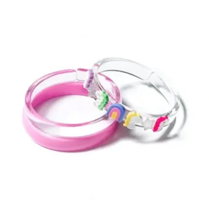Clothing | Unicorn Stars Pink Bangles (Set of 3) - CaringForTots - Professional Baby and Children's Products | Caring for Growth, Caring for Every Moment