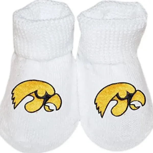 Clothing | University of Iowa Newborn Booties - CaringForTots - Professional Baby and Children's Products | Caring for Growth, Caring for Every Moment