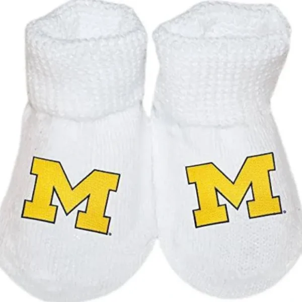 University of Michigan Newborn Booties - CaringForTots - Professional Baby and Children's Products | Caring for Growth, Caring for Every Moment* Clothing