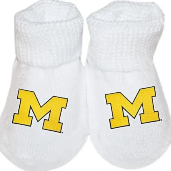 Clothing | University of Michigan Newborn Booties - CaringForTots - Professional Baby and Children's Products | Caring for Growth, Caring for Every Moment