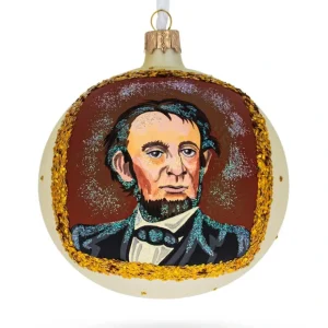 Usa President Abraham Lincoln Commemorative Blown Glass Ball Christmas Ornament 4 Inches - CaringForTots - Professional Baby and Children's Products | Caring for Growth, Caring for Every Moment* Ornaments
