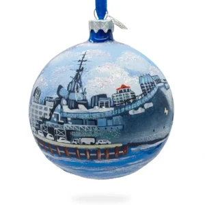 Uss Midway Museum, San Diego, California, Usa Glass Ball Christmas Ornament 4 Inches - CaringForTots - Professional Baby and Children's Products | Caring for Growth, Caring for Every Moment* Ornaments