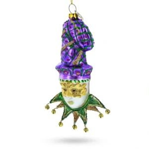 Vibrant Mardi Gras Mask - Blown Glass Christmas Ornament - CaringForTots - Professional Baby and Children's Products | Caring for Growth, Caring for Every Moment* Christmas Tree Ornaments