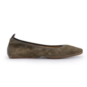 Vienna Foldable Ballet Flat In Mud Suede - CaringForTots - Professional Baby and Children's Products | Caring for Growth, Caring for Every Moment* Women's Flats
