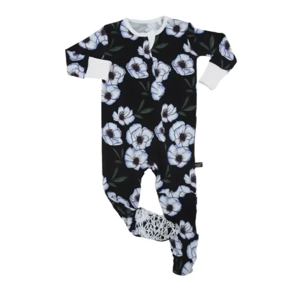 Clothing | Violet Magnolia Bamboo Footed Sleeper - CaringForTots - Professional Baby and Children's Products | Caring for Growth, Caring for Every Moment