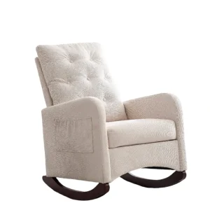 Shop All | 25.6"W Modern Rocking Chair, Two Side Pocket - CaringForTots - Professional Baby and Children's Products | Caring for Growth, Caring for Every Moment