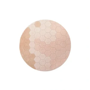 WASHABLE ROUND RUG HONEYCOMB ROSE - Planet Bee - CaringForTots - Professional Baby and Children's Products | Caring for Growth, Caring for Every Moment* Cotton Rugs