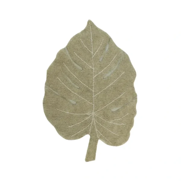 Washable Rug Monstera Olive - Re Edition + Plants - CaringForTots - Professional Baby and Children's Products | Caring for Growth, Caring for Every Moment* Cotton Rugs