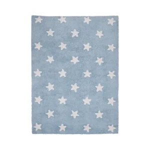 Washable Rug Stars Blue - STARS - CaringForTots - Professional Baby and Children's Products | Caring for Growth, Caring for Every Moment* Cotton Rugs