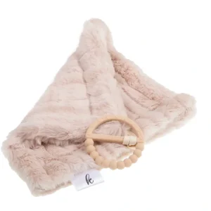 Wave Blush Security Blanket With Teether - CaringForTots - Professional Baby and Children's Products | Caring for Growth, Caring for Every Moment* Security Blankets