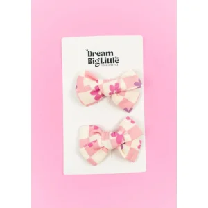 Wavey Daisy Checkers Dream Bow Hair Clips - CaringForTots - Professional Baby and Children's Products | Caring for Growth, Caring for Every Moment* The Dream Bow