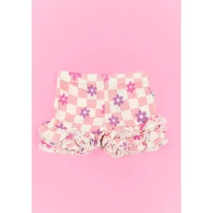 Wavey Daisy Checkers Dream Ruffle Shorts - CaringForTots - Professional Baby and Children's Products | Caring for Growth, Caring for Every Moment* The Dream Ruffle Shorts