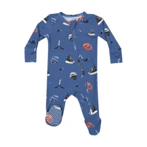 Shop All | 2 Way Zipper Footie - Hockey - CaringForTots - Professional Baby and Children's Products | Caring for Growth, Caring for Every Moment