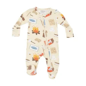 Shop All | 2 Way Zipper Footie - Smores - CaringForTots - Professional Baby and Children's Products | Caring for Growth, Caring for Every Moment