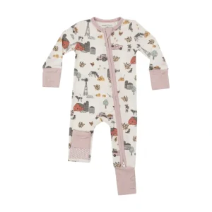 Shop All | 2 Way Zipper Romper - Hay Farmer - Pink - CaringForTots - Professional Baby and Children's Products | Caring for Growth, Caring for Every Moment