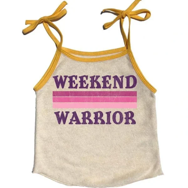 Weekend Warrior Terry Tie Tank - CaringForTots - Professional Baby and Children's Products | Caring for Growth, Caring for Every Moment* Clothing