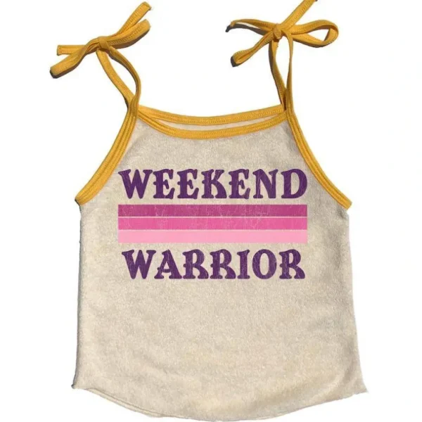 Clothing | Weekend Warrior Terry Tie Tank - CaringForTots - Professional Baby and Children's Products | Caring for Growth, Caring for Every Moment