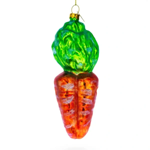 Whimsical Orange Carrot - Blown Glass Christmas Ornament - CaringForTots - Professional Baby and Children's Products | Caring for Growth, Caring for Every Moment* Ornaments