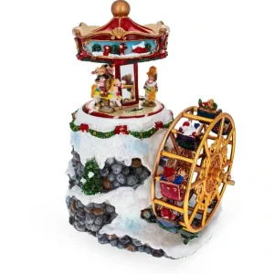 Whirling Ferris Wheel Village: Musical Christmas Figurine With Rotating Motion - CaringForTots - Professional Baby and Children's Products | Caring for Growth, Caring for Every Moment* Carousels