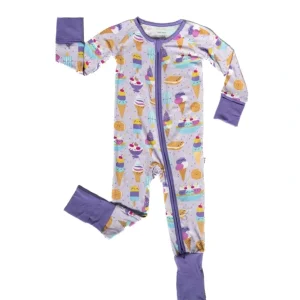 Clothing | Wildberry Ice Cram Social Bamboo Viscose Zippy - CaringForTots - Professional Baby and Children's Products | Caring for Growth, Caring for Every Moment